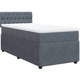 Box spring krevet s madracem tamnosivi 90x200 cm baršunasti | shoptok.hr