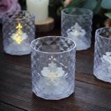 Mini LED svećnjak providni 60 &amp;times; 70 mm, toplo belo svetlo Slike
