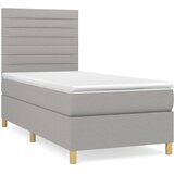  Okvir kreveta s oprugama i madrac svjetlosivi 90x200cm tkanina | shoptok.hr