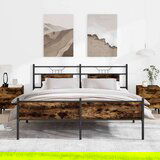 Metalni okvir kreveta bez madraca boja hrasta 183x213 cm | shoptok.hr