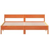  Okvir kreveta s uzglavljem voštano smeđi 180x200 cm od borovine | shoptok.hr