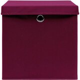  Škatle za shranjevanje s pokrovi 4 kosi temno rdeče 32x32x32 cm, (20709580) | Shoptok.si