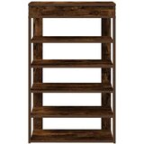 vidaXL Regal za čevlje dimljen hrast 60x30x98 cm inženirski les | Shoptok.si