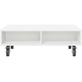  Stranska miza s kolesi Bela 90 x 50 x 30 cm Konstruiran les, (5000201909) | Shoptok.si