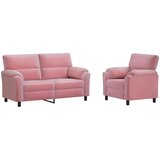  Set sofe 2 pcs Ružičasta Baršun - Ružičasta Jednostruka + Dvostruka (140 cm) | shoptok.hr