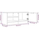 TV ormarić bijeli 80 x 35 x 36,5 cm od konstruiranog drva | shoptok.hr