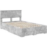  Konstrukcija postelje z vzglavjem Betonsko siva 120 x 200 cm, (5000103690) | Shoptok.si
