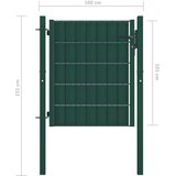 vidaXL vrata za ogradu od pvc-a i čelika 100 x 101 cm zelena | shoptok.hr