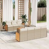  8-dijelni set vrtnih sofa od poliratana s jastucima bež | shoptok.hr