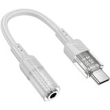 hoco. AUX adapter Type - C na Jack 3.5 mm LS37 15 cm prozirno sivi | shoptok.hr