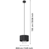 Eglo 39977 - visilica na sajli sapuara 1xE27/40W/230V crna | Eponuda.com