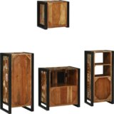 vidaXL Set namještaja za kupaonicu 4 pcs Čvrsto reciklirano drvo | shoptok.hr