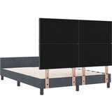 vidaXL Posteljni okvir v temno sivi barvi, 160x200 cm, žamet | Shoptok.si