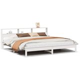 vidaXL Posteljni okvir brez vzmetnice bel 200x200 cm trdna borovina, (21523543) | Shoptok.si