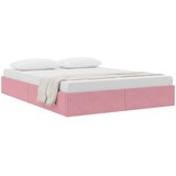  Otomanski krevet s pohranom Ružičasta 140 x 190 cm Baršun | shoptok.hr