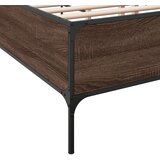 vidaXL Okvir kreveta smeđi hrast 140x200cm konstruirano drvo i metal | shoptok.hr