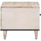 Kava Stol Bijelo 80 x 50 x 40 cm Čvrsto drvo manga | shoptok.hr