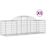 Lučne gabionske košare 5 kom 200x50x60/80 cm pocinčano željezo | shoptok.hr