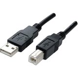 Manhattan USB kabel USB 2.0 USB-A vtič\, USB-B vtič 1.80 m črna pozlačeni konektorji\, UL-certificirano 333368-CG, (20414849) | Shoptok.si