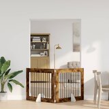  Vrata za pse s postoljem 2 pcs Dimljeni hrast 100 x 80 cm | shoptok.hr