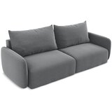 Makamii Siva žametna raztegljiva/s prostorom za shranjevanje sedežna garnitura 238 cm Kalena – | Shoptok.si