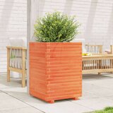 vidaXL vrtno cvetlično korito voščeno rjavo 50x50x72 cm trdna borovina, (21229131) | Shoptok.si
