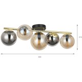  Plafonski luster AURIS 5xE14/15W/230V zlatna/dimljeno crna/bež | Eponuda.com