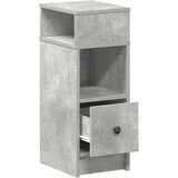 vidaXL Nočna omarica z predalom betonsko siva 25x31x66 cm | Shoptok.si