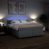vidaXL Box spring postelja z vzmetnico svetlo siva 180x200 cm blago | Shoptok.si