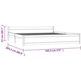  Posteljni okvir iz trdnega lesa 160x200 cm, (20644658) | Shoptok.si