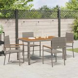  Vanjske Stolice 4 pcs Siva smeđa | shoptok.hr
