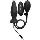 Ouch! Inflatable Vibrating Silicone Plug Black Cene