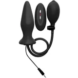 Ouch! Inflatable Vibrating Silicone Plug Black