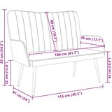 SOFA za dvije osobe Ružičasta 115 x 61 x 87 cm Baršun | shoptok.hr