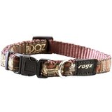 Rogz scooter klasična ogrlica za pse mocha bone, m, 260-400/16mm, braon Cene