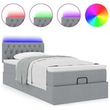 vidaXL Otomanski krevet s madracem svijetlosivi 100x200 cm tkanine | shoptok.hr