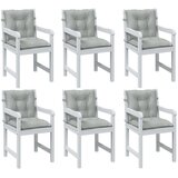 vidaXL Jastuci za stolice 6 kom svjetlosivi 120x50x7cm tkanina | shoptok.hr