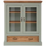 Støraa Svijetlo zelena vitrina od masivnog bora 100x120 cm Selma – | shoptok.hr