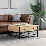 vidaXL Klubska mizica sonoma hrast 80x80x40 cm konstruiran les Cene