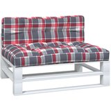  Jastuci za palete 2 kom crveni karirani od tkanine Šarena 120 x 80 x 12 cm | Shoptok.si