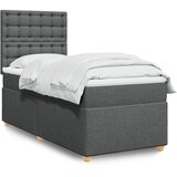  Okvir kreveta s oprugama i madrac tamnosivi 80x200cm od tkanine | shoptok.hr