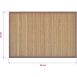  6 podmetača od bambusa 30 x 45 cm smeđi | Eponuda.com