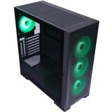 Rampage Kućište gaming MAGNIFIC Mesh Magnetic Tempered Glass Black 4*12cm RGB Fan ATX Mid-T | Eponuda.ba