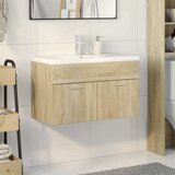 vidaXL Kopalniška omarica z umivalnikom sonoma hrast | Shoptok.si