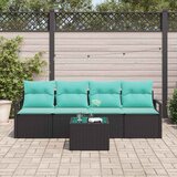 Set sofe 5 pcs Crna i Tirkizna poliratan | Eponuda.ba