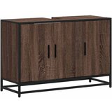Maison Chic Kopalniška omarica za umivalnik - Umivalniška omarica rjavi hrast 90x33x60 cm inženirski les, (21758951) Cene