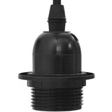 vidaXL obesek svetilka s 3 nosilci E27 Črna kovina | Shoptok.si