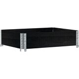 vidaXL Okvir za palete crni 80 x 60 cm od masivne borovine | shoptok.hr