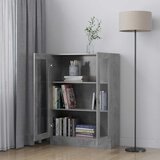 Vitrina siva boja betona 82,5 x 30,5 x 115 cm konstruirano drvo | shoptok.hr