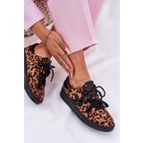 Boto Low Women's Sports Shoes In Leopard Print Brown Zelevelis | Shoptok.si